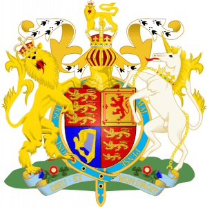 Note the Lion and the Horn of the Unicorn.